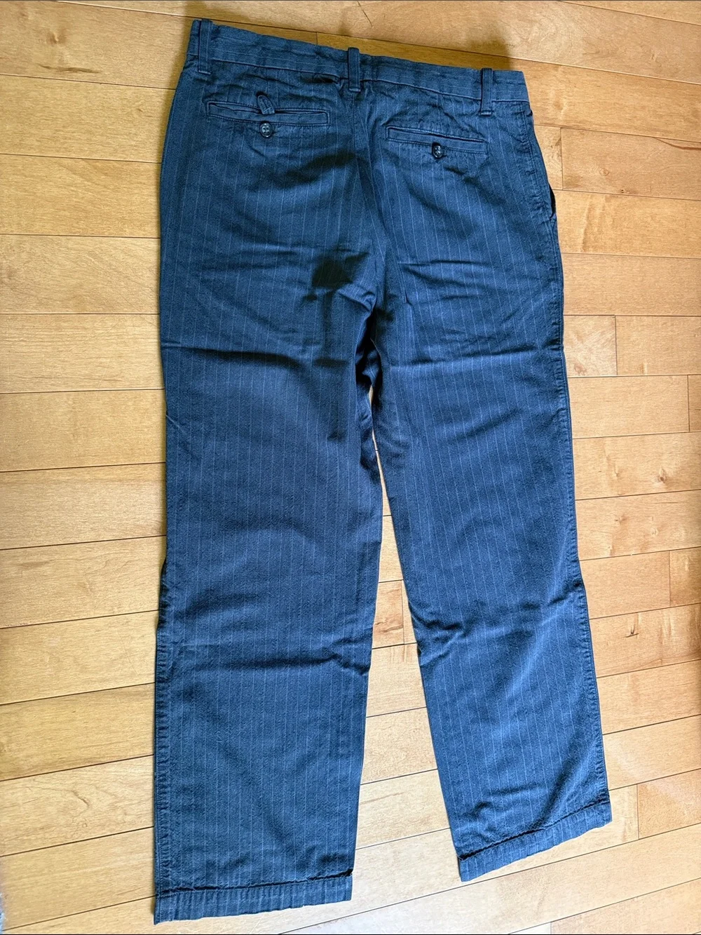 Banana Republic Men's Navy Pinstripe Chinos